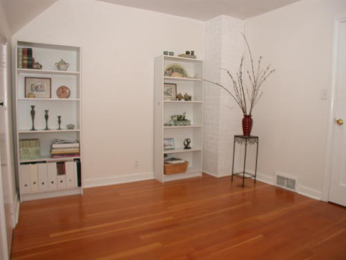 Lower level fireplace